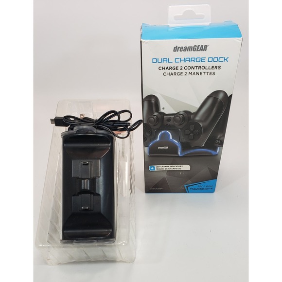 dreamGEAR Dual Power Dock Playstation 4 Charge 2 Controllers - Picture 4 of 5